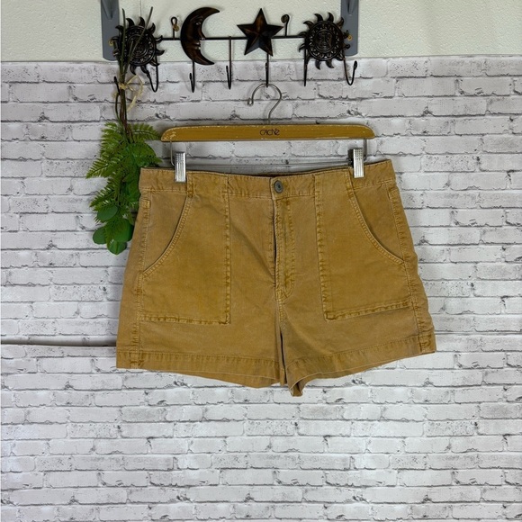 American Eagle Mustard Yellow Twill Shorts - Picture 1 of 5